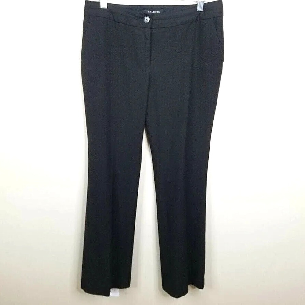 Talbots Pants Womens 6 Black Dress Slacks Straight Leg Career Work‎ Office